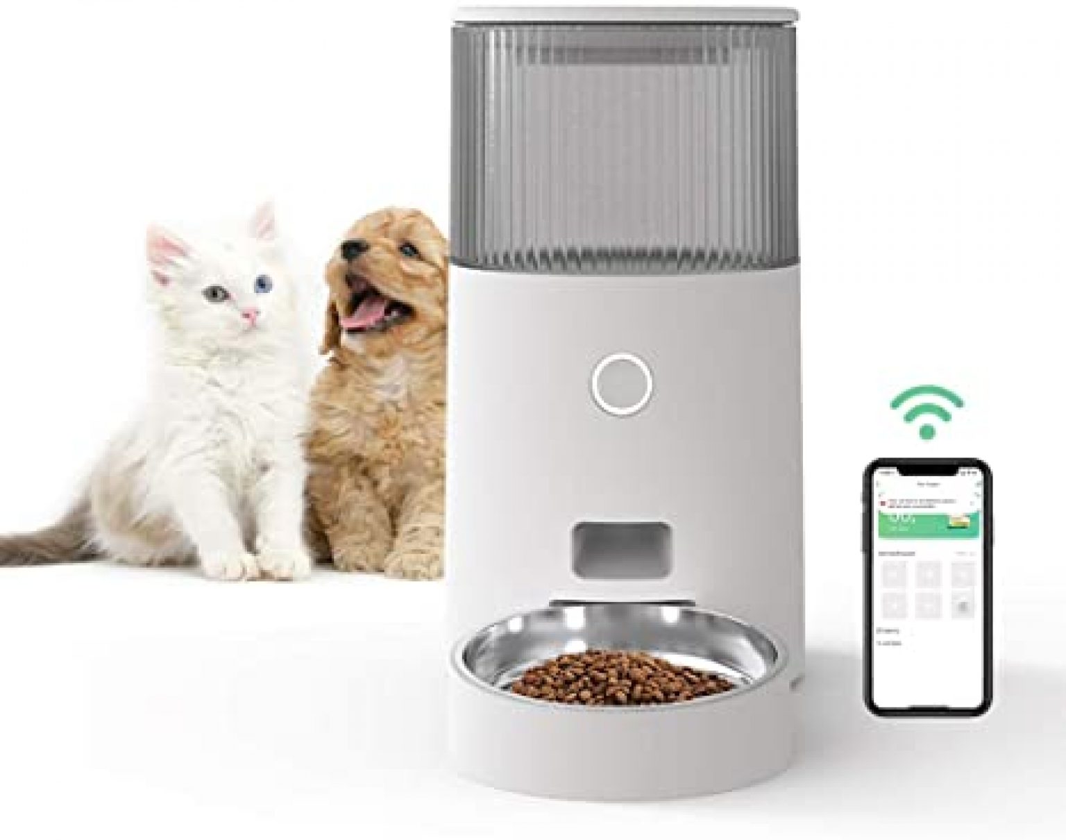 ZAMATE Pet Feeder, 2.5L Smart Pet Feeder for Cats and Dogs (Automatic ...